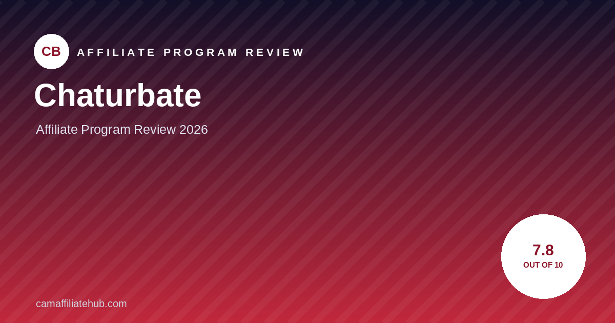 Chaturbate Affiliate Review 2026