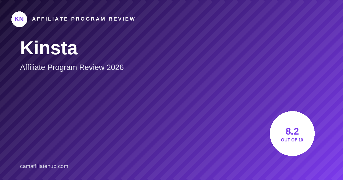 Kinsta Affiliate Program Review 2026